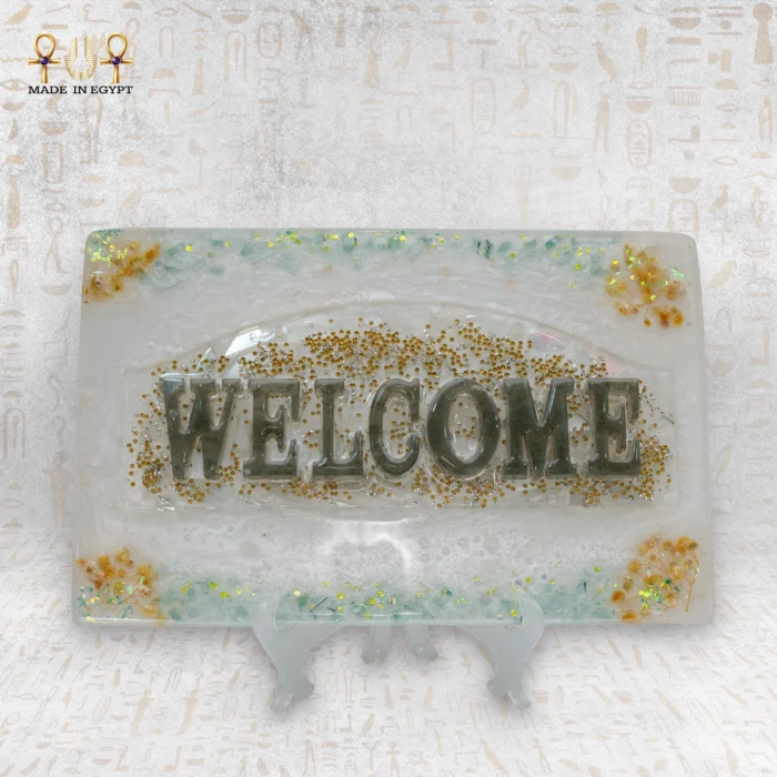 Resin Welcome Sign – Crystal Touch - Image 1
