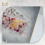 ⁦لوحة ترحيب ريزن بالورود المجففة واللمعة الفضية⁩ - الصورة ⁦2⁩