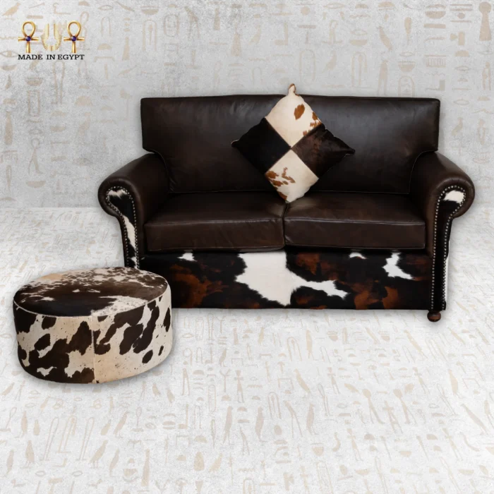 Mixed Cowhide Leather Sofa - Image 2