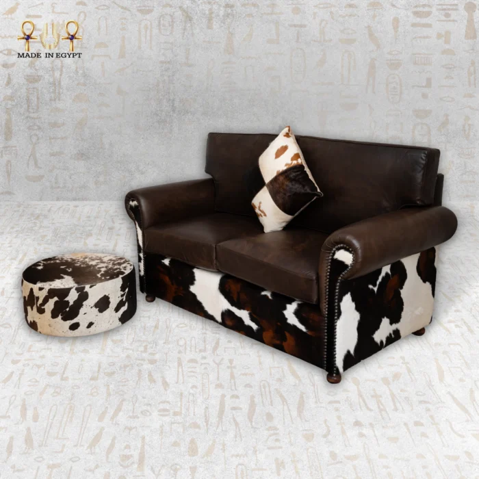 Mixed Cowhide Leather Sofa - Image 3