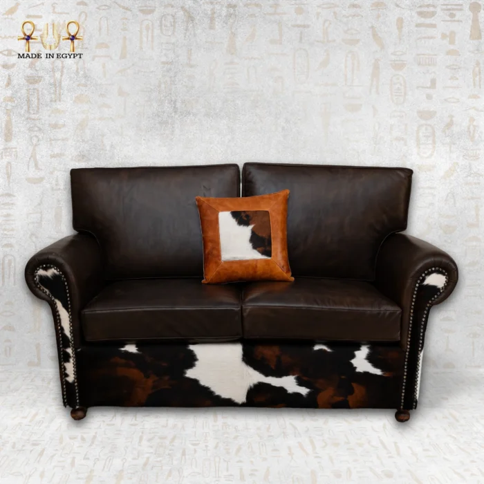 Mixed Cowhide Leather Sofa - Image 1