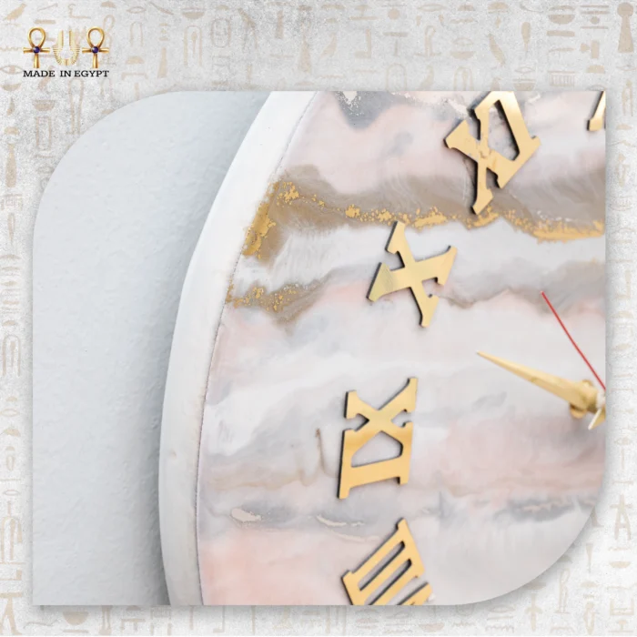 Rose Quartz Resin Clock - Image 3