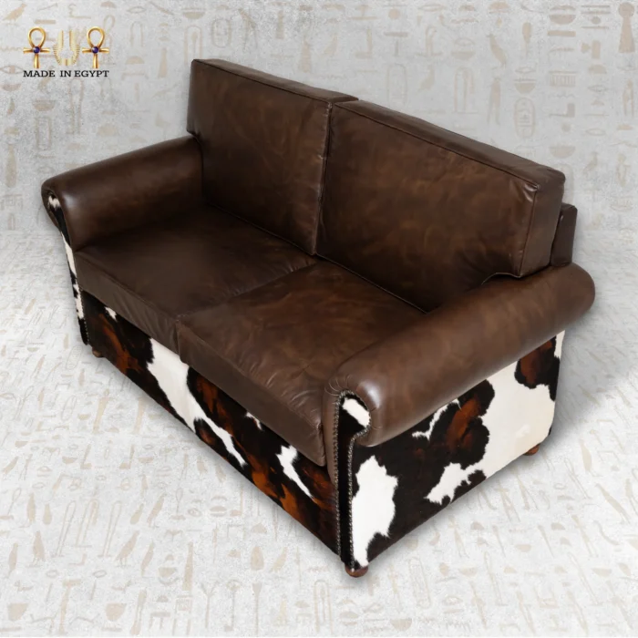 Mixed Cowhide Leather Sofa - Image 7