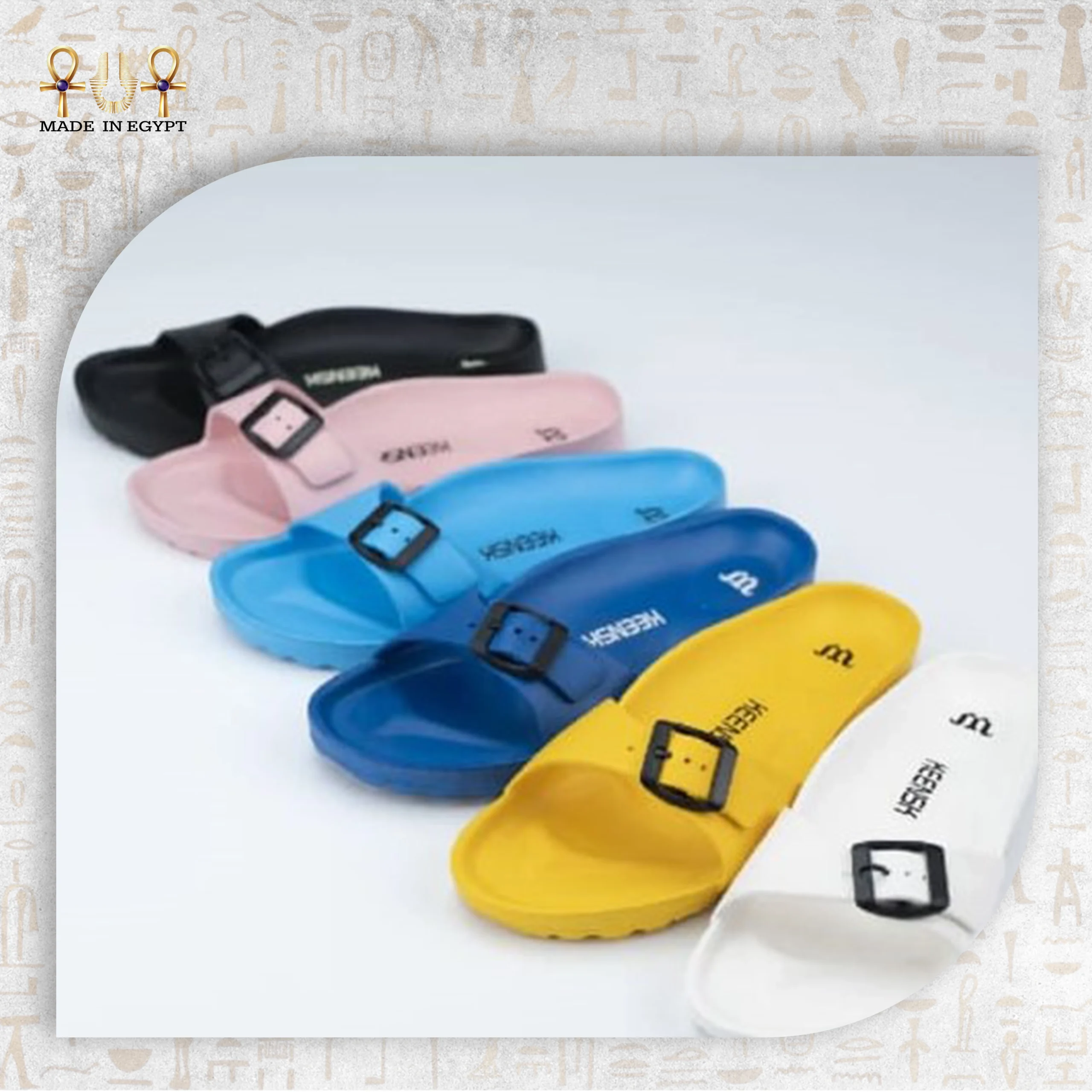 @3Z Comfort Foam Buckle Slippers