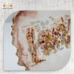 Floral Resin LOVE Decorative Plate with Gold Edges - Image 3