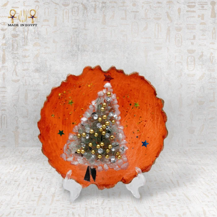 Sparkling Christmas Tree Resin Coaster - Image 2