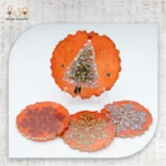 Sparkling Christmas Tree Resin Coaster