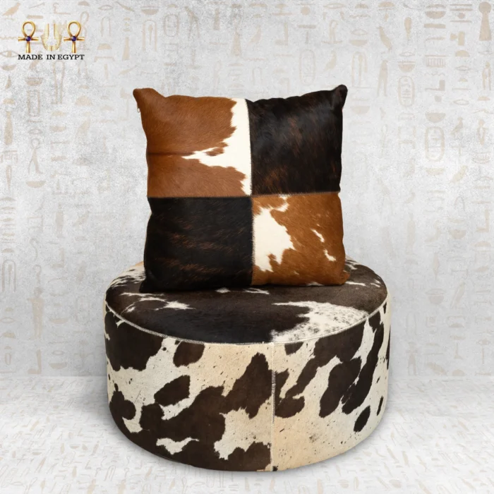 Mixed Cowhide Leather Cushion - Image 3