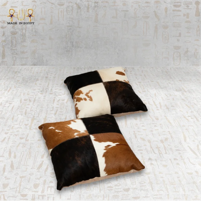 Mixed Cowhide Leather Cushion - Image 5
