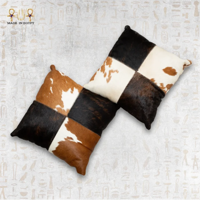 Mixed Cowhide Leather Cushion - Image 6