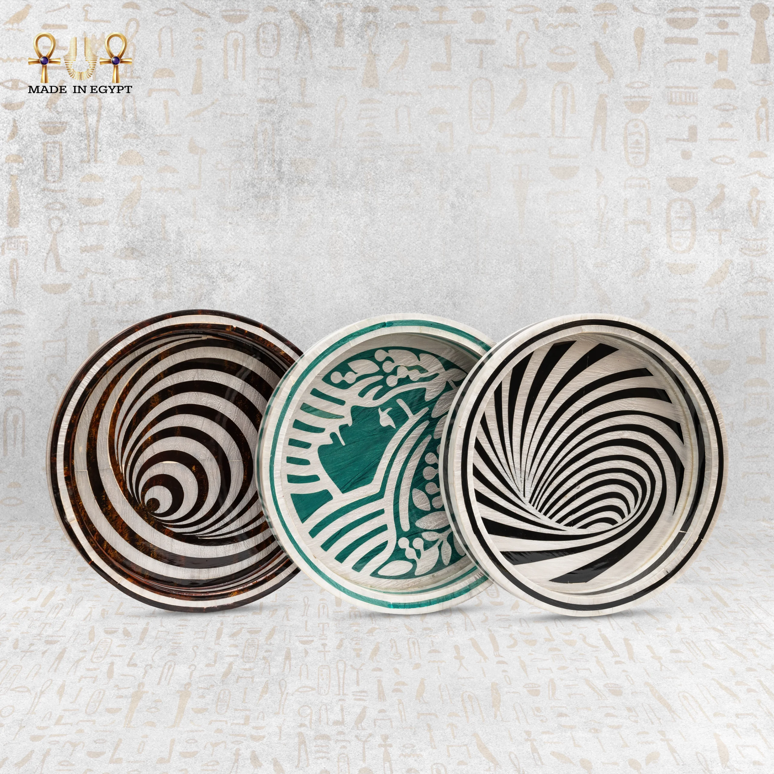 @4J Wooden Serving Tray Set Wooden Serving Tray - Image 1