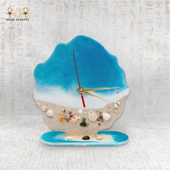 Sea Shore Resin Clock - Image 1