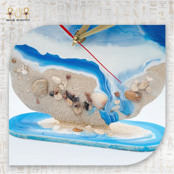 Coastal Serenity Resin Clock - Image 3
