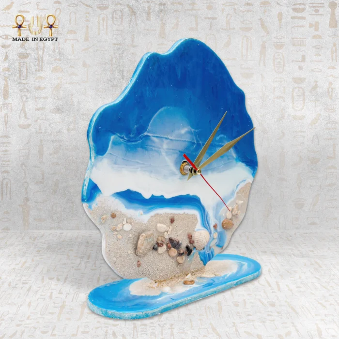 Coastal Serenity Resin Clock - Image 1