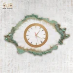 Emerald Geode Resin Clock
