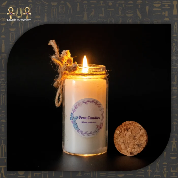 Wooden Palm Wax Candle - Image 1