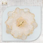 Luxury Resin Serving Tray with Crystal Handles - Image 2