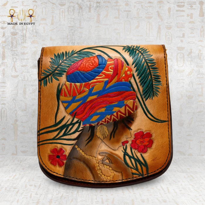 شنطة روّاية – لوحة جلدية فنية - Image 1