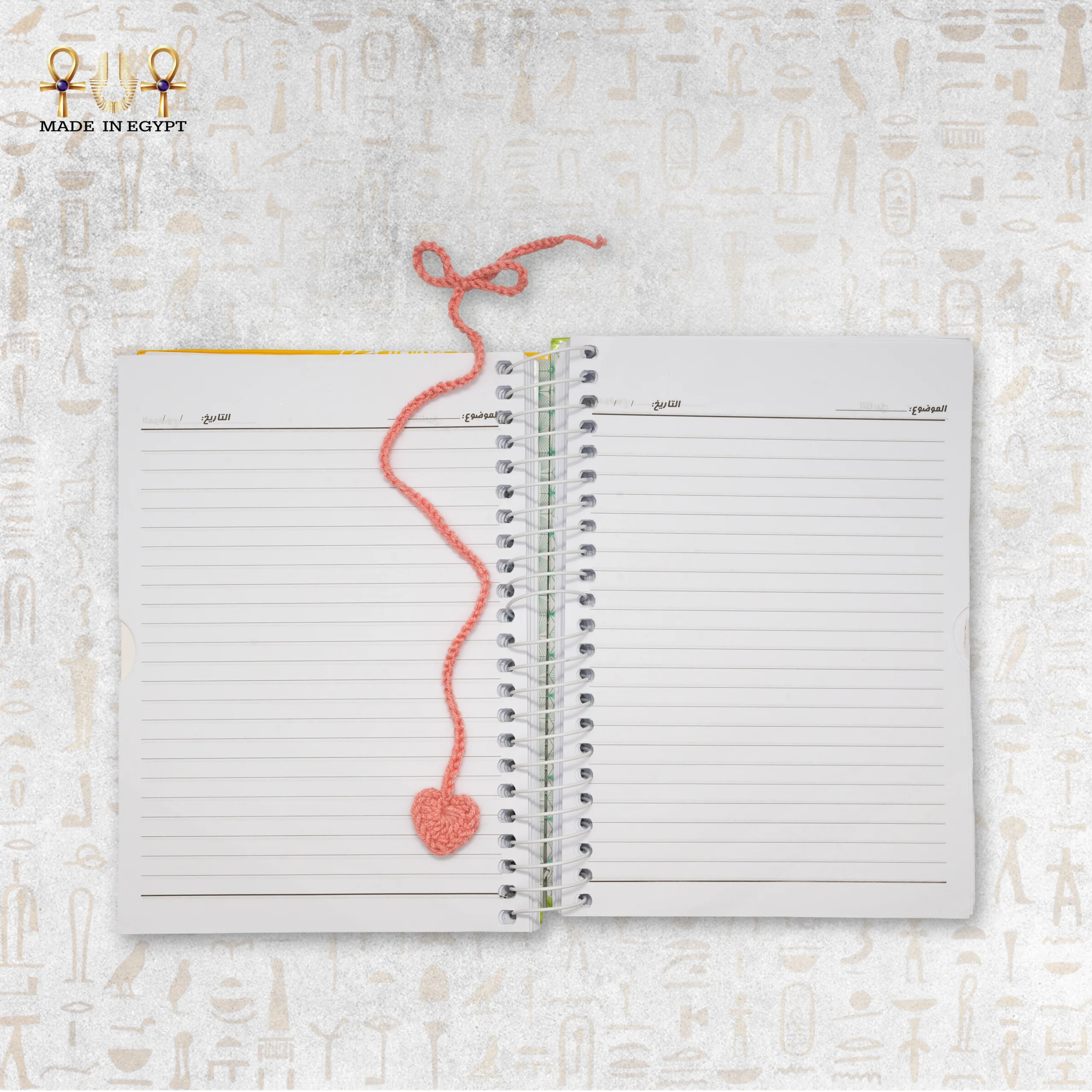 @6E.Handmade Crochet Heart Bookmark Handmade Crochet Heart Bookmark - Image 1