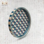 Round Mother of Pearl Inlaid Serving Tray