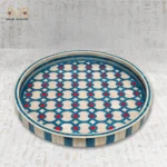 Round Mother of Pearl Inlaid Serving Tray - Image 2
