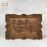 Antique Wooden Horses Panel