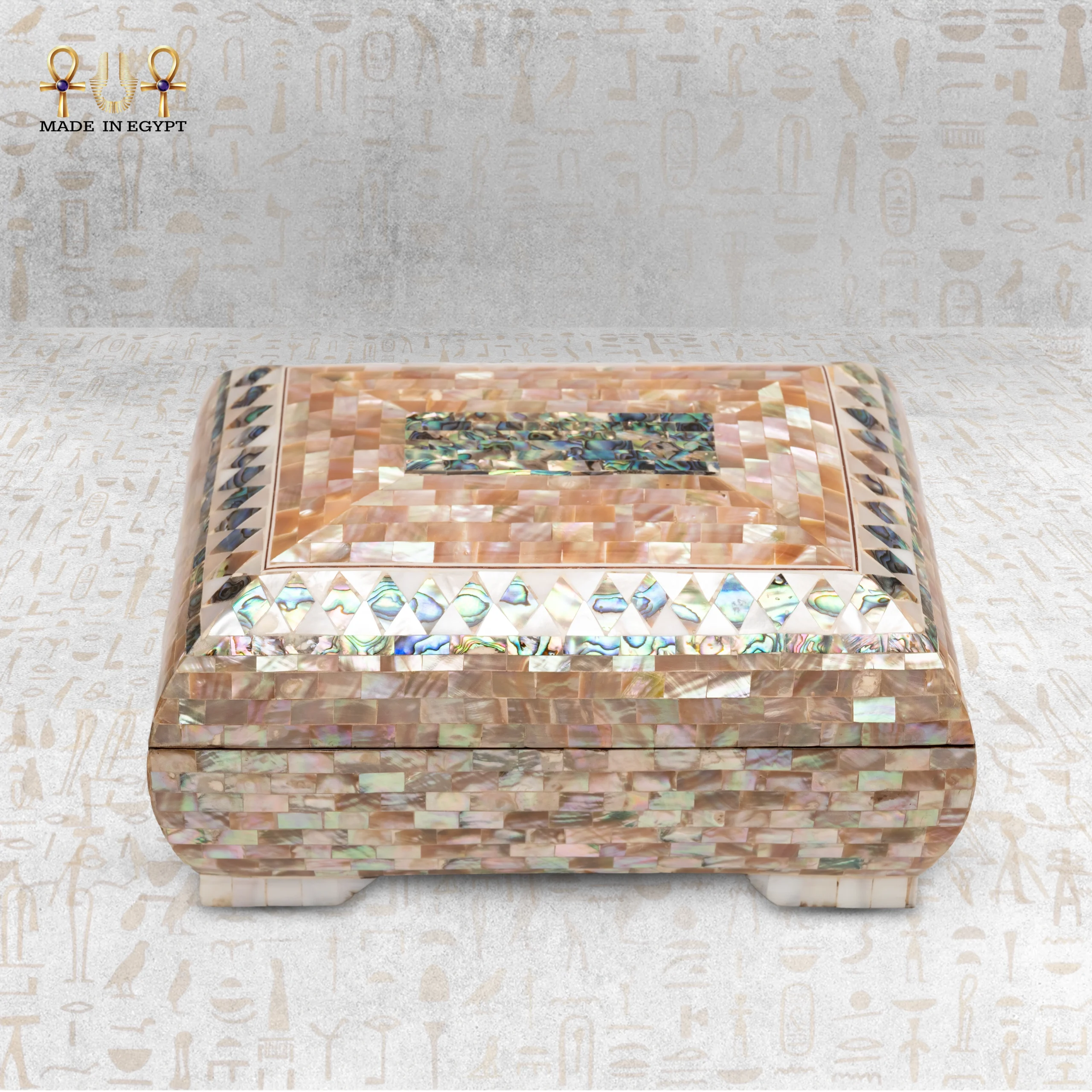 @7ANatural Mother-of-Pearl Jewelry Box Natural Mother of Pearl Jewelry Box - Image 1