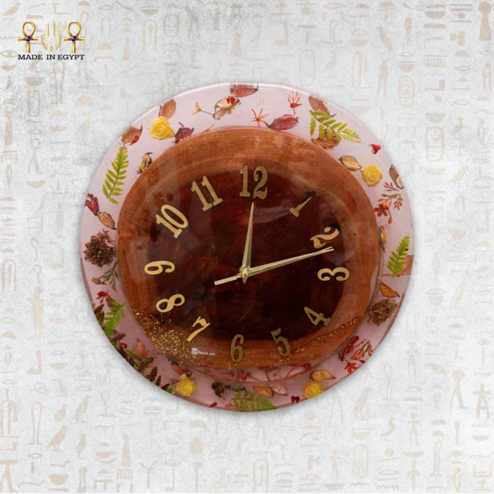 Forest Flowers Resin Clock - Image 1