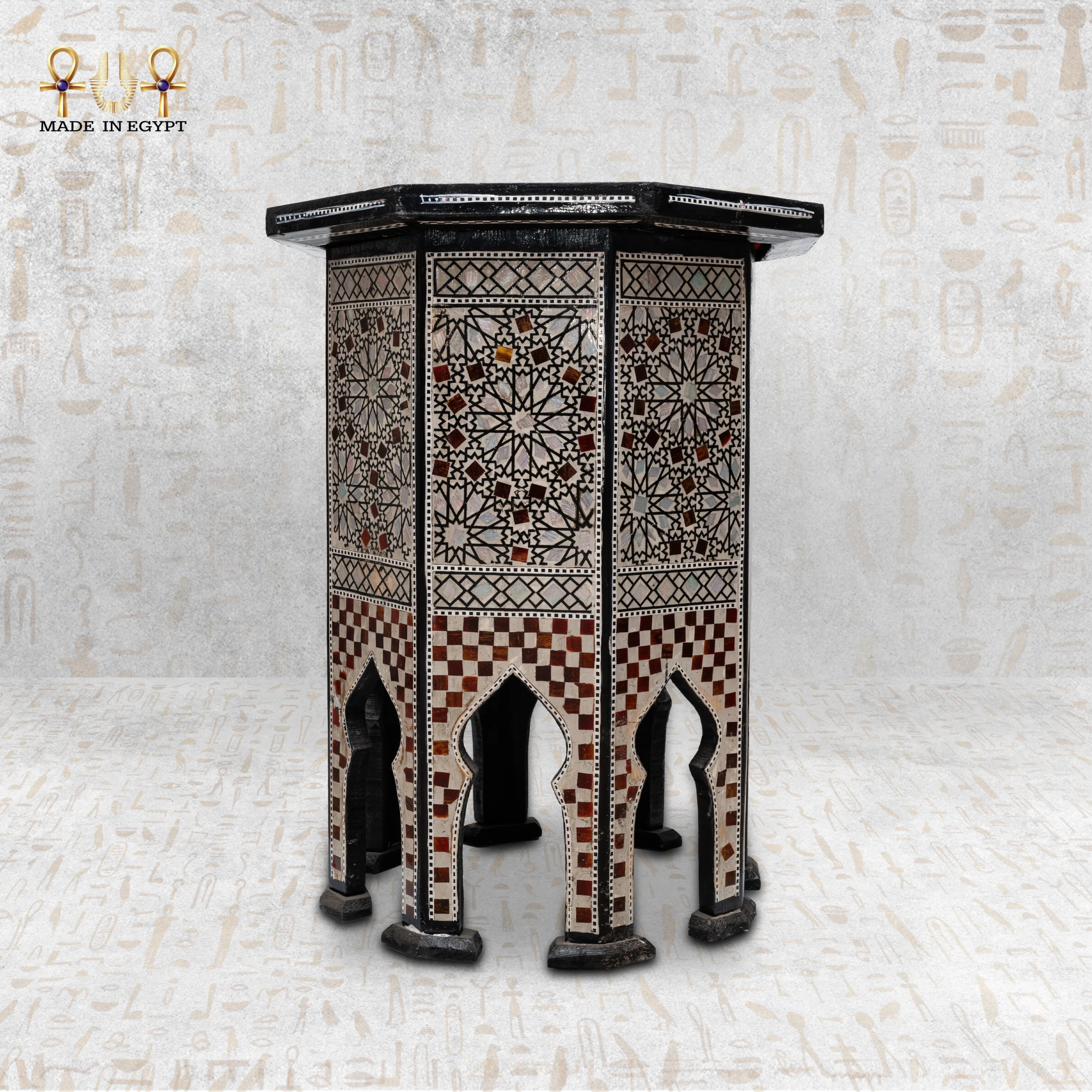 @8AMother-of-Pearl Table Mother of Pearl Table - Image 1