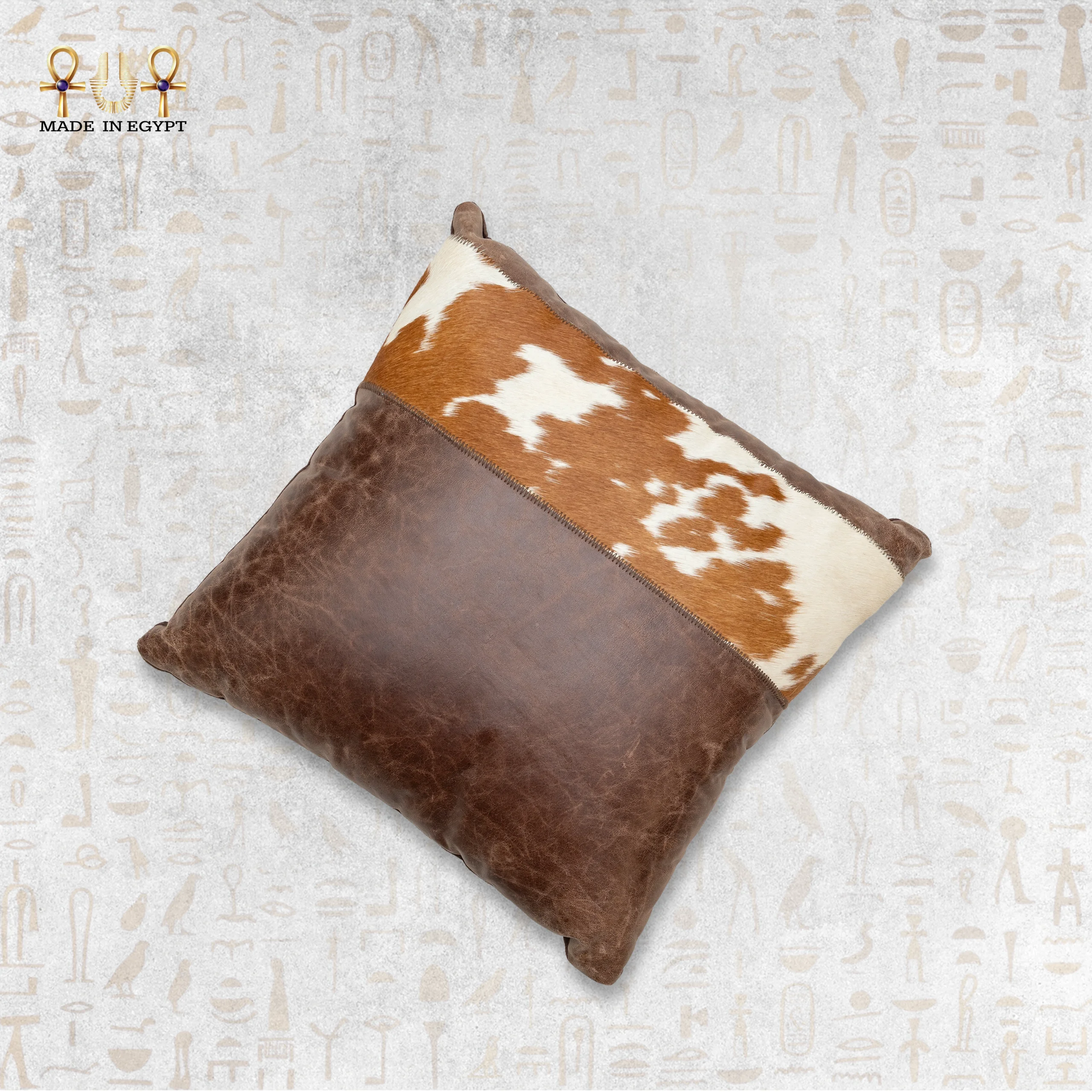 @9A Crazy Hide Cushion Crazy Hide Cushion - Image 1