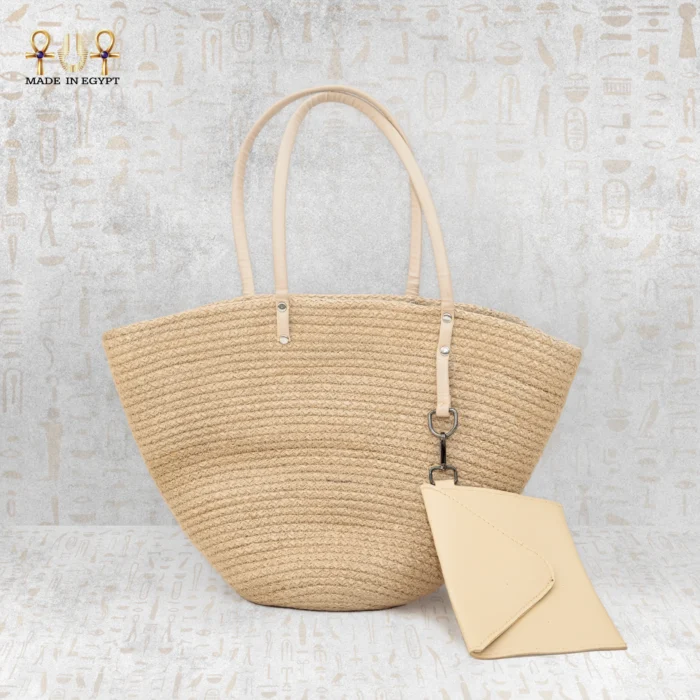 Classic Beige Cordon Tote - Image 1