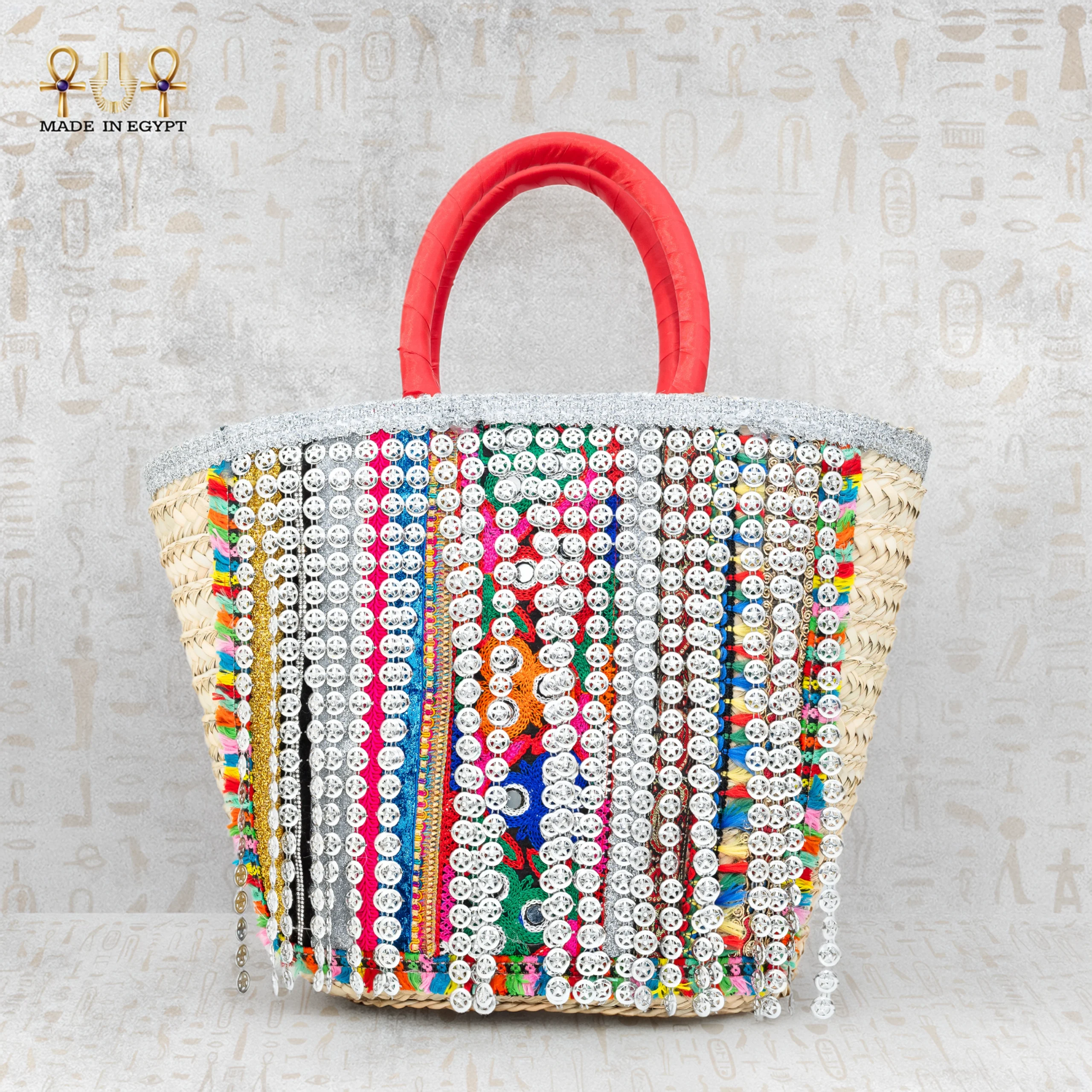 Indian Sparkle Woven Tote@4A Indian Sparkle Woven Tote - Image 1