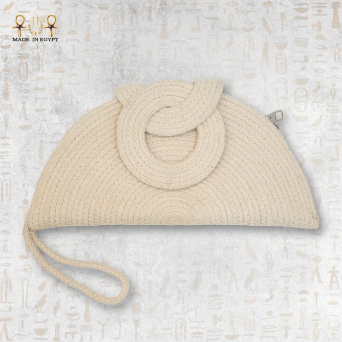 Infinity Off-White Cord Clutch - Image 1