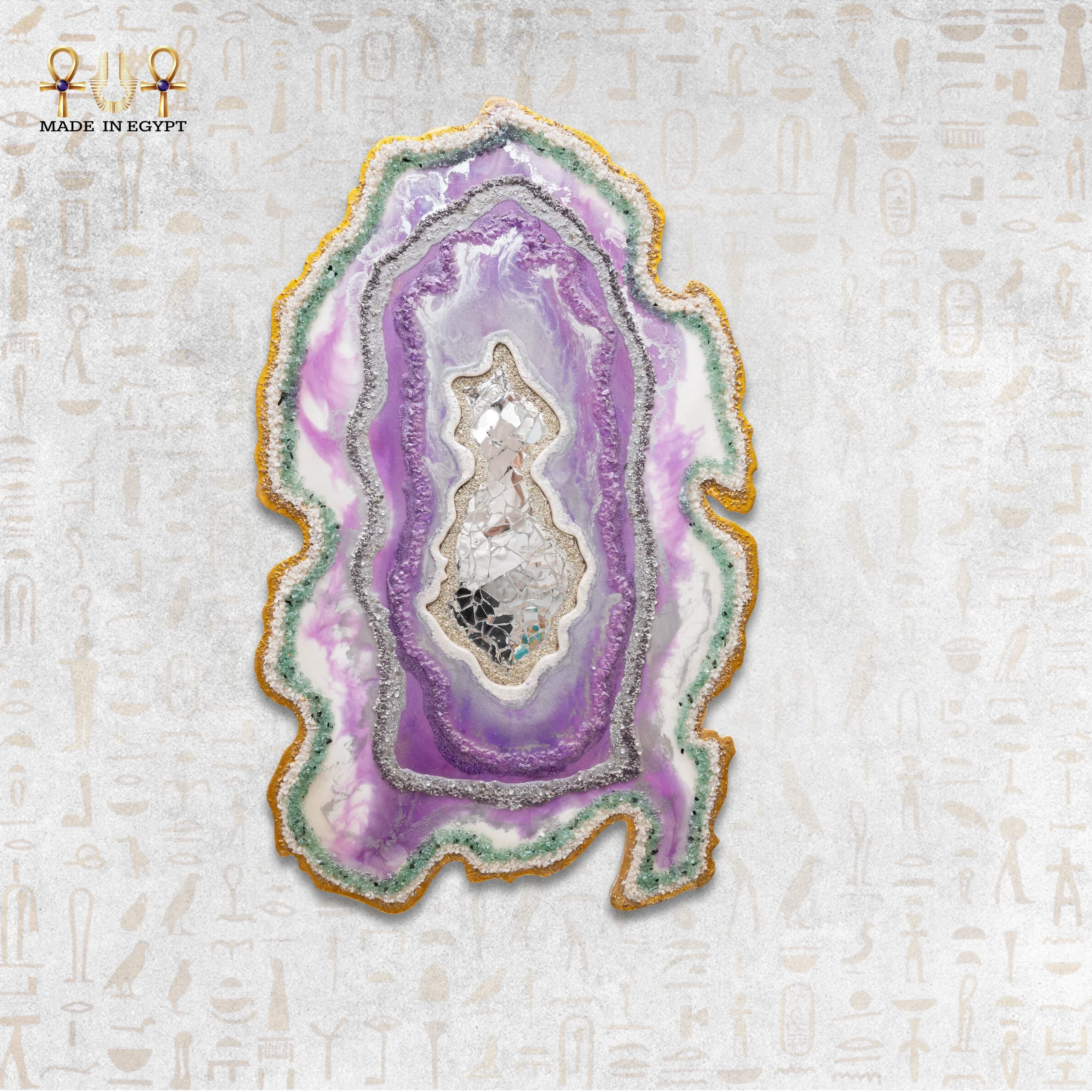 @20A Purple Geode Mirror Art - Image 1
