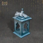 Small Decorative Wooden Lantern – Petrol Blue