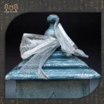 Small Decorative Wooden Lantern – Petrol Blue - Image 3