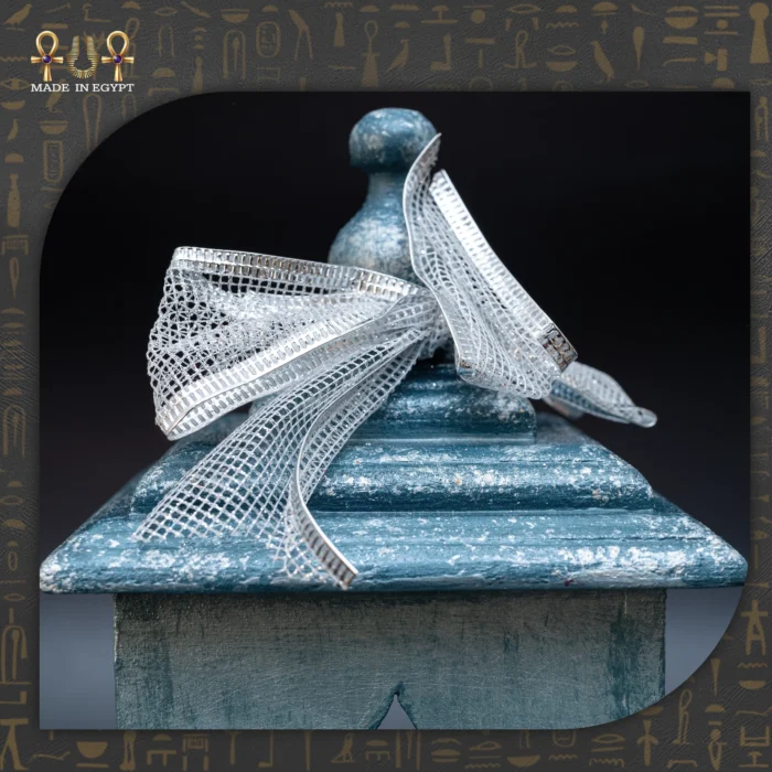 ⁦فانوس خشب ديكور صغير – أزرق بترولي⁩ - الصورة ⁦3⁩