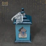 Small Decorative Wooden Lantern – Dark Blue - Image 2