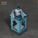 Small Decorative Wooden Lantern – Dark Blue