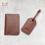 ⁦غطاء جواز سفر جلدي وبطاقة أمتعة⁩ - الصورة ⁦12⁩