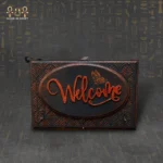 Classic Welcome Rectangular Wooden Key Holder