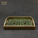 Classic Arabesque Wooden Tray – Cutwork Design