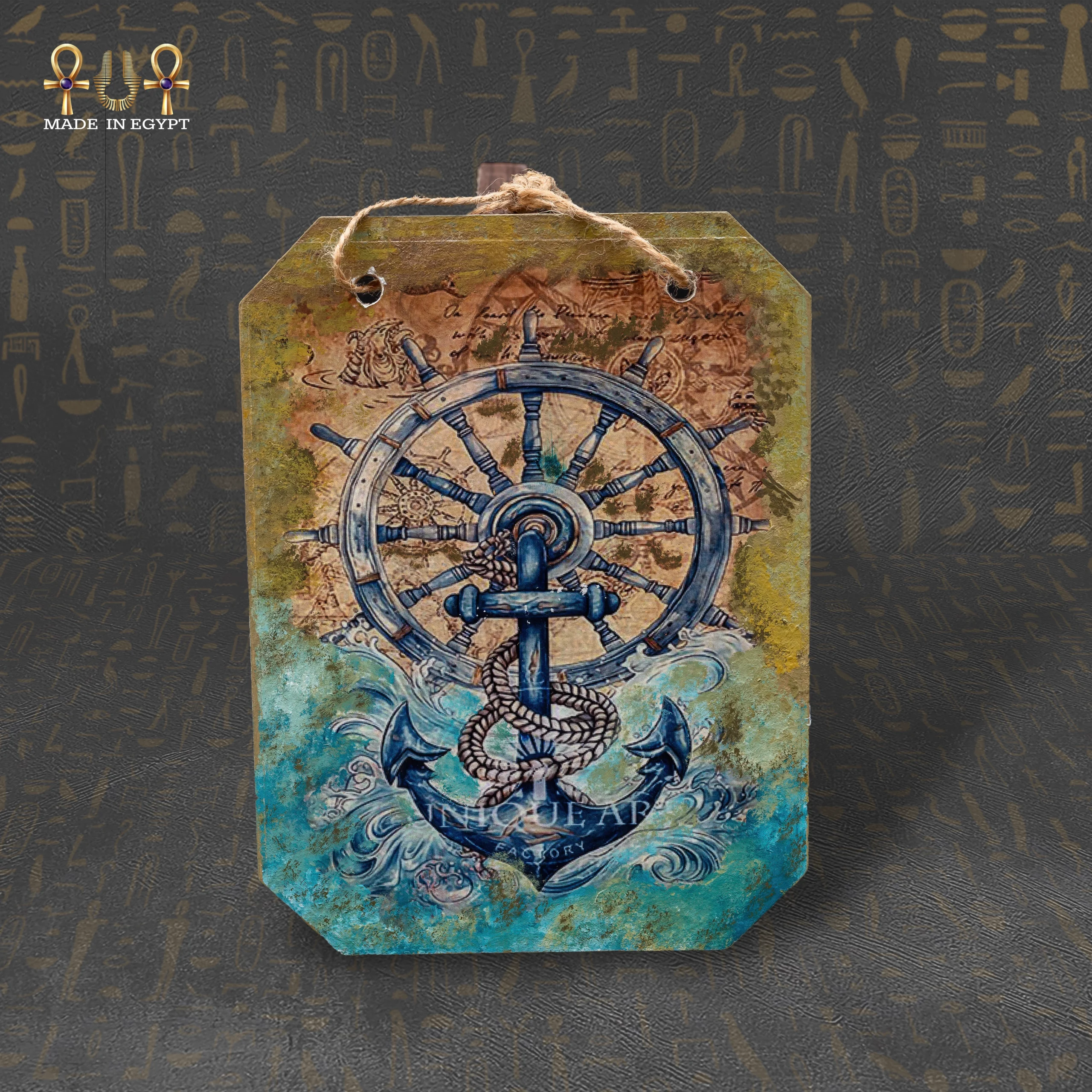 @23aNautical Ship Wheel Wall Art Set – Double Face(1) Nautical Ship Wheel Wall Art Set – Double Face - Image 1