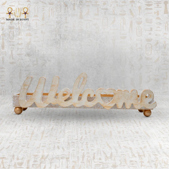 WELCOME Centerpiece Tray – MDF Wood - Image 1