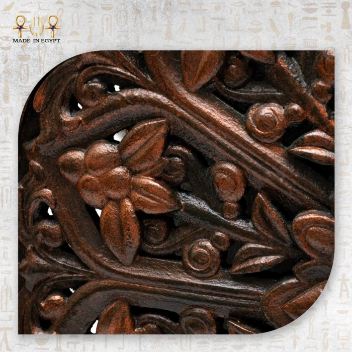 Round Carved Wooden Wall Frame - Image 4