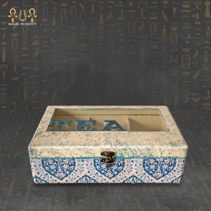 ⁦بوكس شاي بغطاء زجاج – 6 أقسام⁩ - الصورة ⁦2⁩