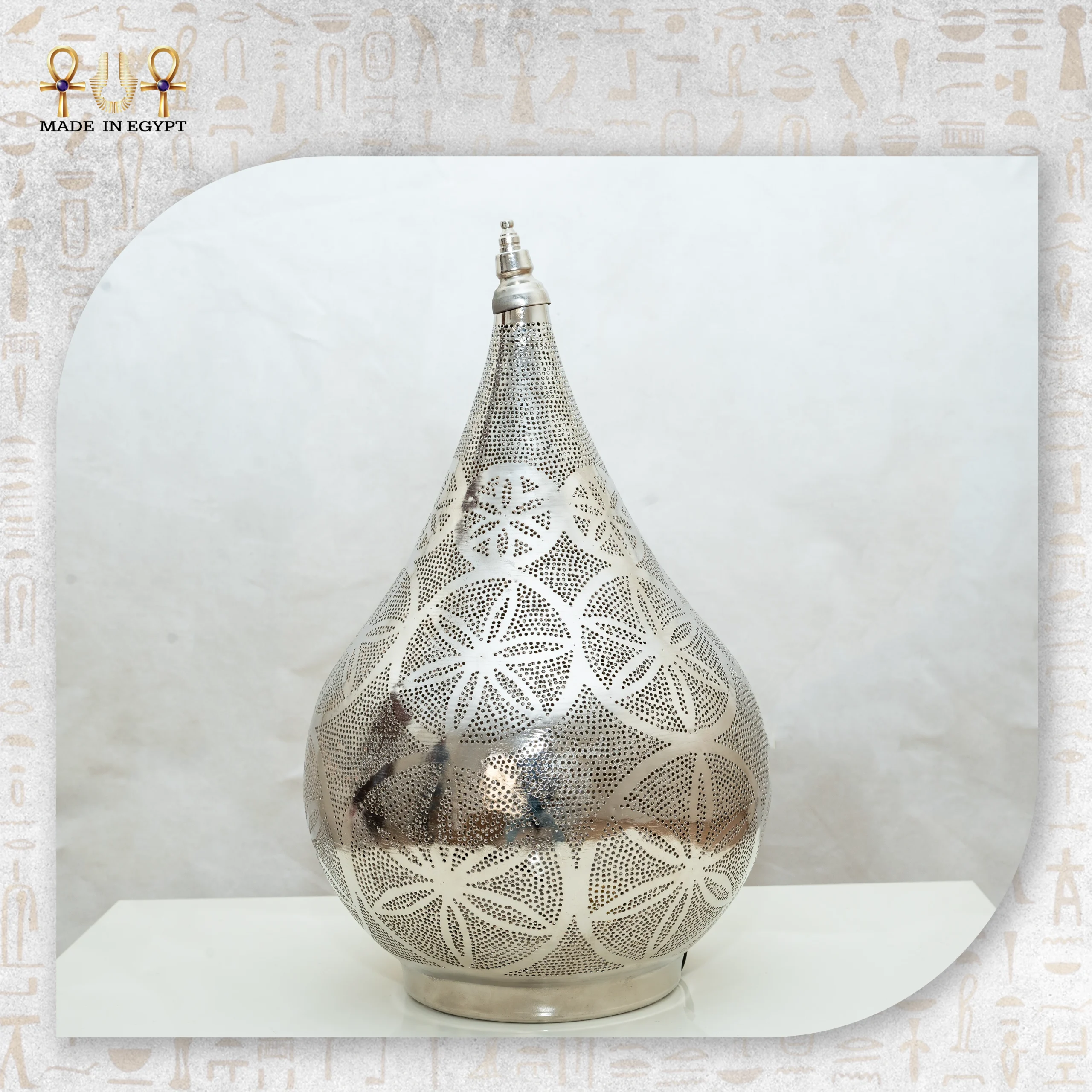 @2A Naomi Handcrafted Silver Lantern Naomi Handcrafted Silver Lantern - Image 1