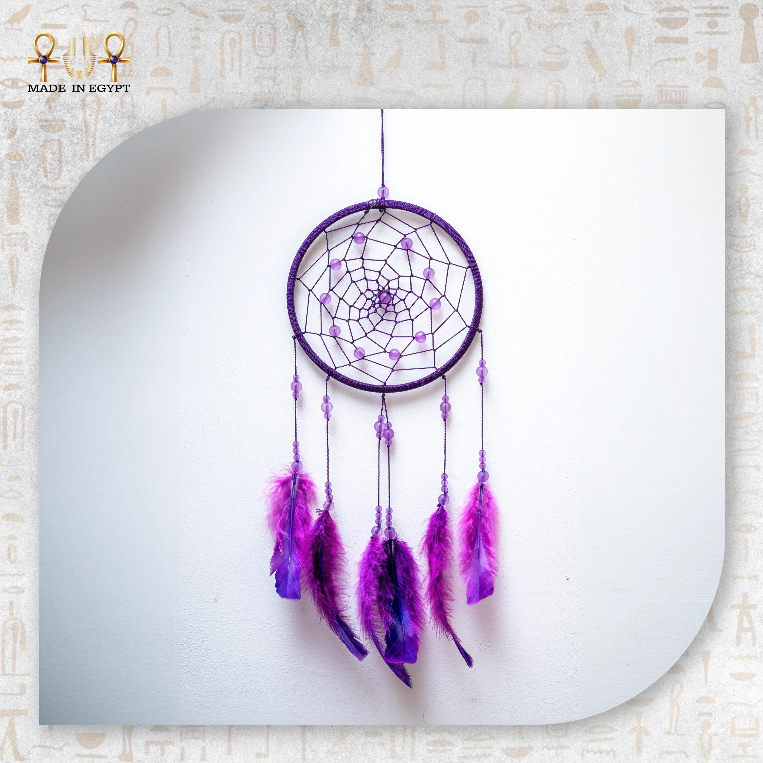 @2A Purple Feather Dream Catcher Purple Feather Dream Catcher - Image 1