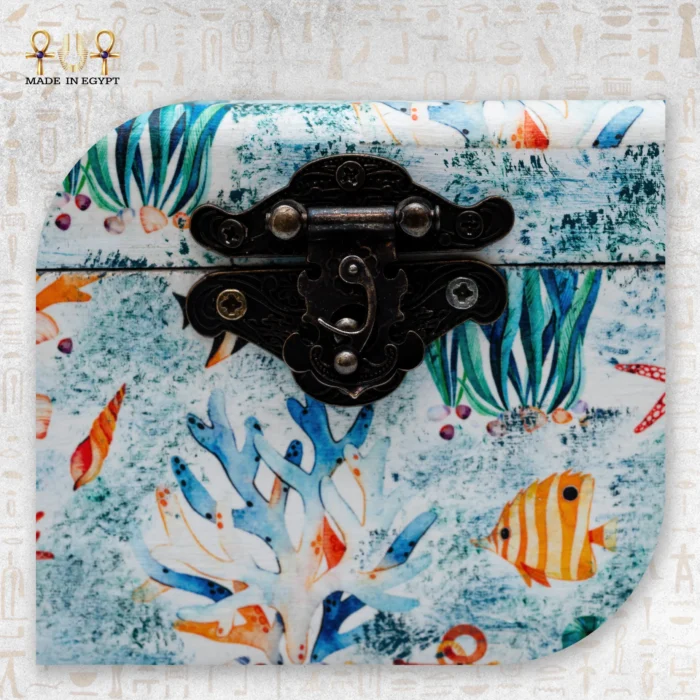 ⁦بوكس شاي سي بريز بغطاء زجاج – 6 أقسام متحركة⁩ - الصورة ⁦5⁩