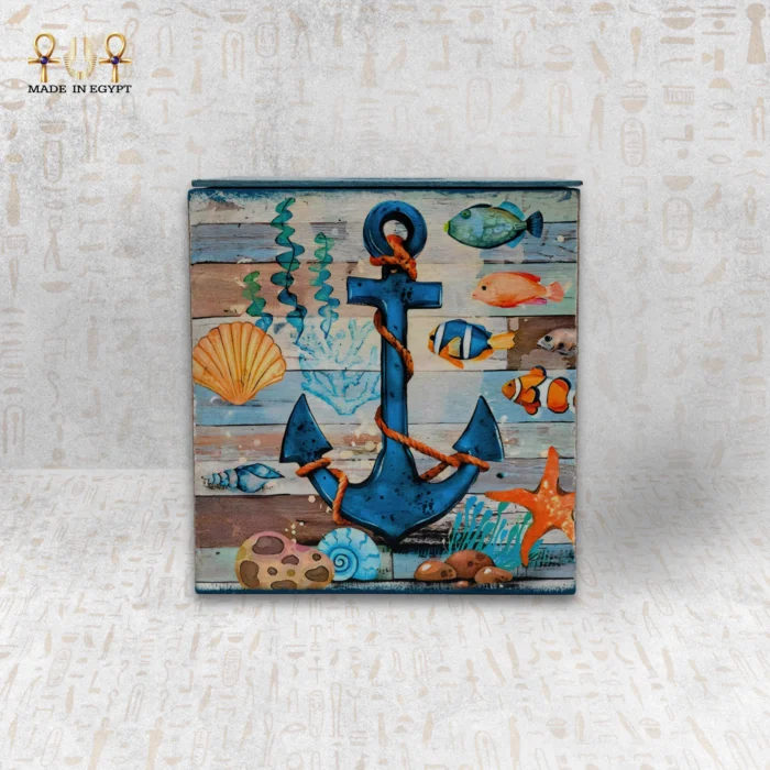 Sea Life Wooden Tissue Box - Image 5